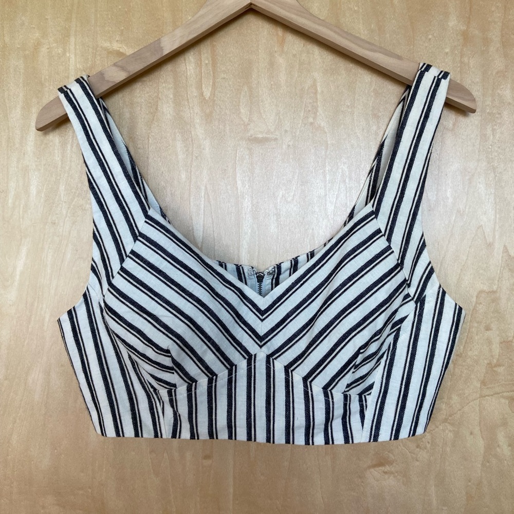 BCBGMaxAzria striped bralette top - Picture 2 of 4